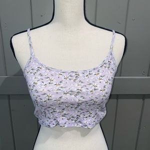 Hollister floral cropped tank